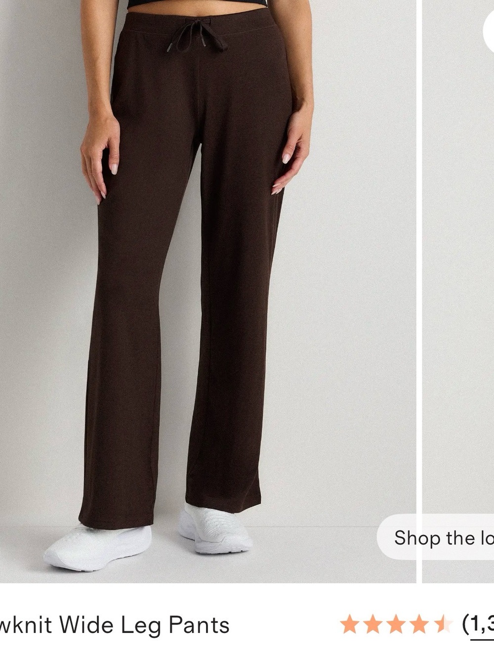 Quince beautiful Wide-Leg Knit Pants in Dark Brown- set of 2 NWOT
